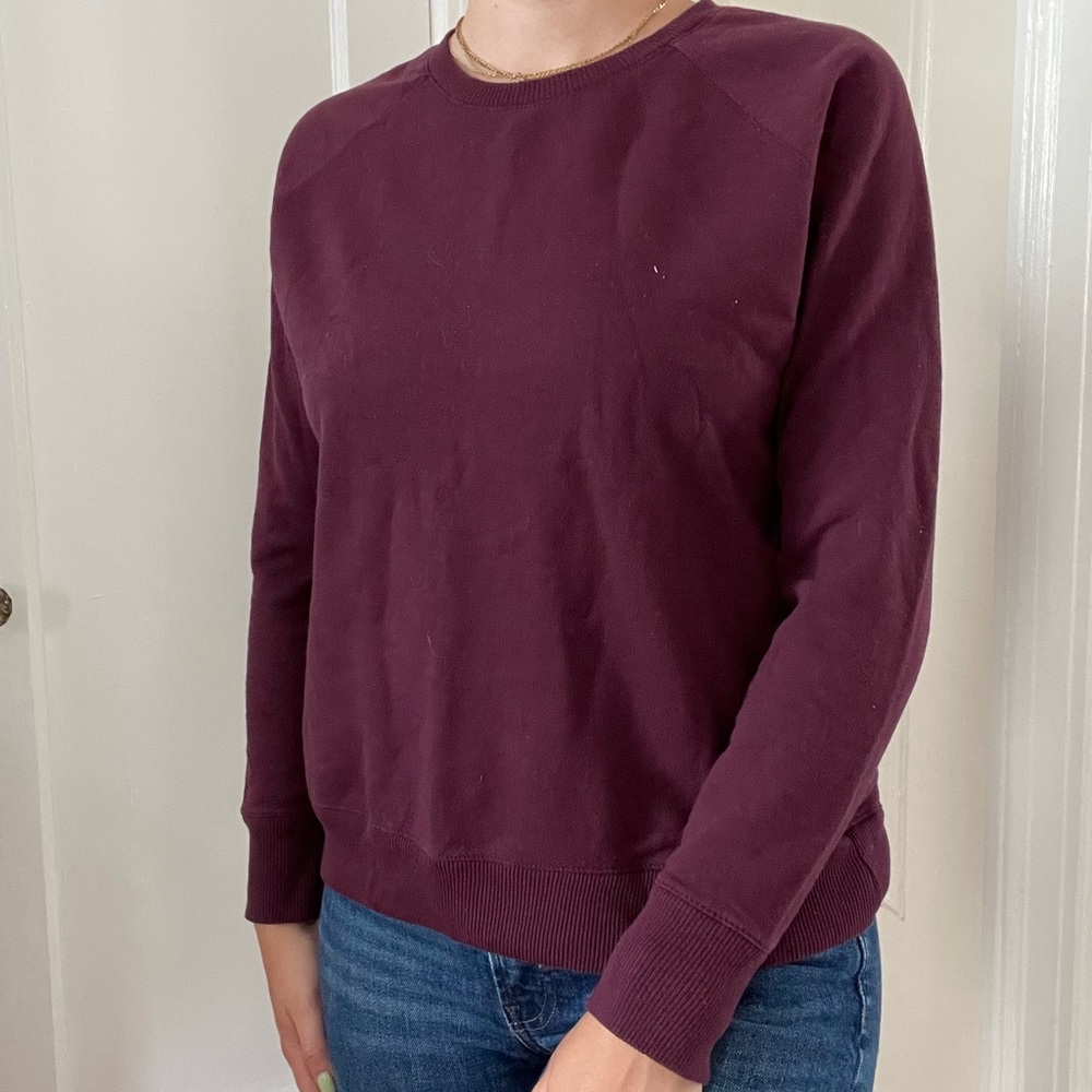 Maroon crew neck, size medium